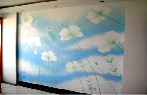 怀宁画墙绘怎么画好白云的蓬松感？