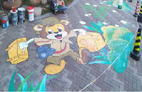 怀宁夏季画地面彩绘会遇到的问题