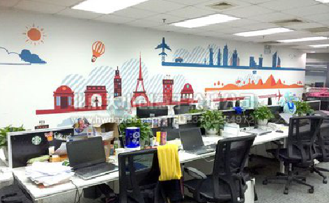 怀宁教你设计办公室墙绘的方法。