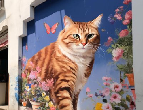 怀宁自己绘制有个性的手绘墙