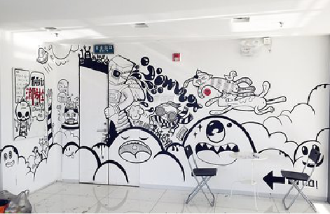 怀宁手绘墙并非传统涂鸦。